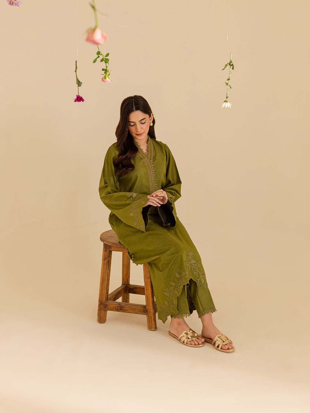 Mahnur | Petal Whispers Lawn Pret | Verdant - Official Mahnur stockist in UK - Sakeena London