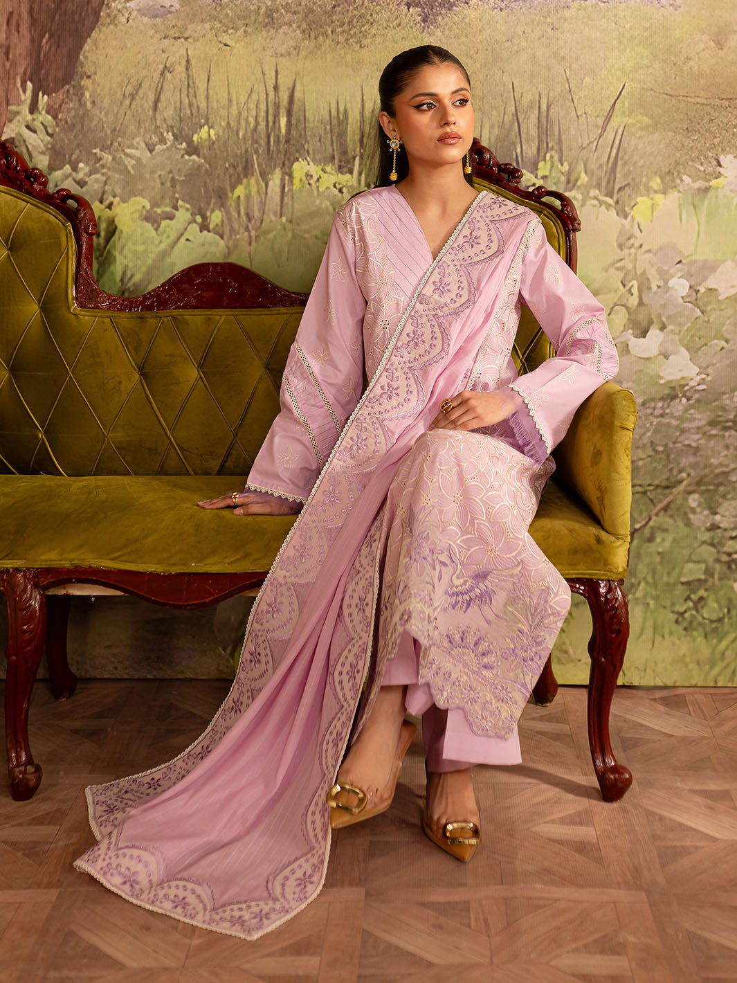 Mahnur | Twilight Luxury Lawn 25 | VIOLETTA - Official Mahnur stockist in UK - Sakeena London
