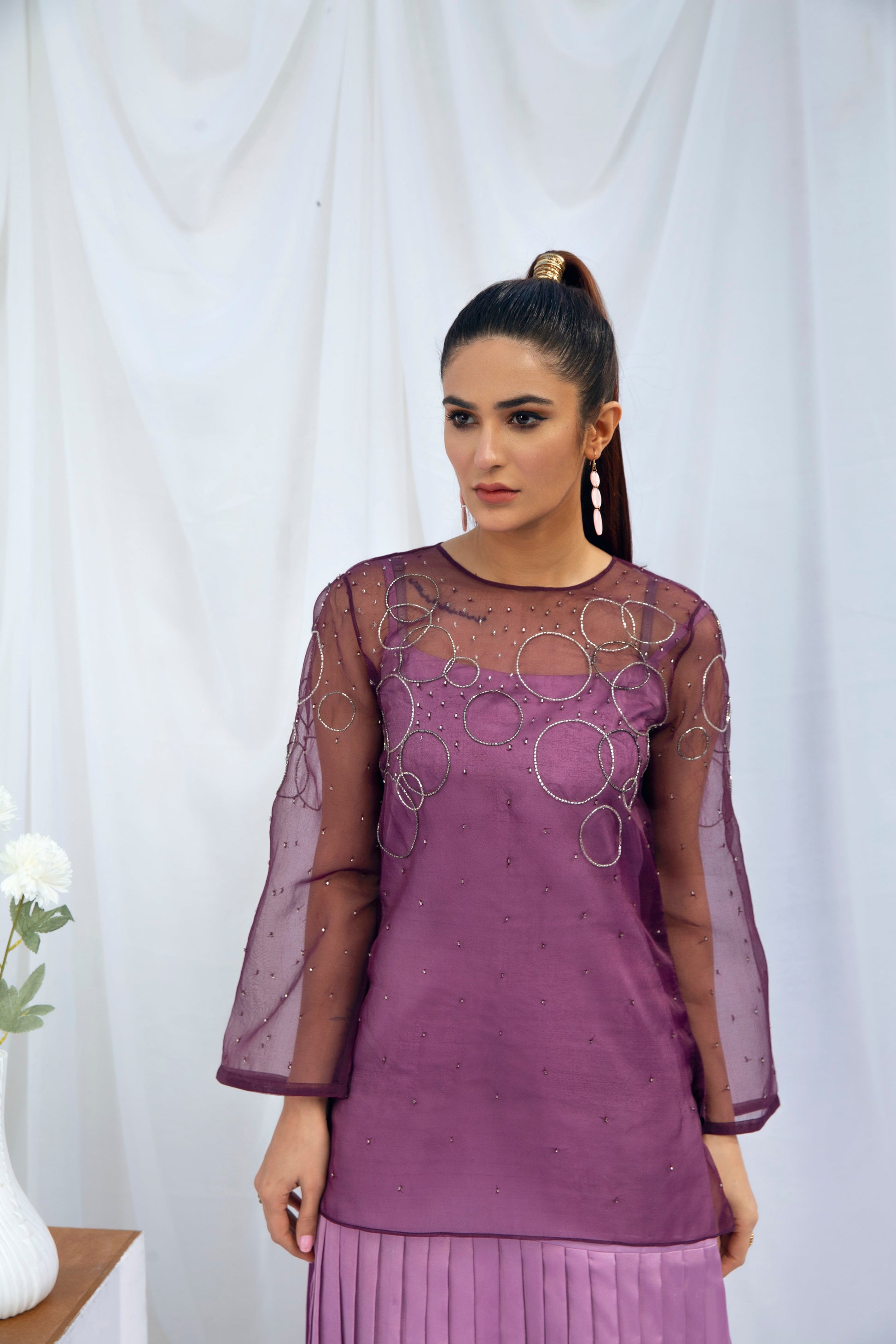 Hana | Viridity Ready to Wear | Peri-Winkle -VRT-010 - Official Hana stockist in UK - Sakeena London