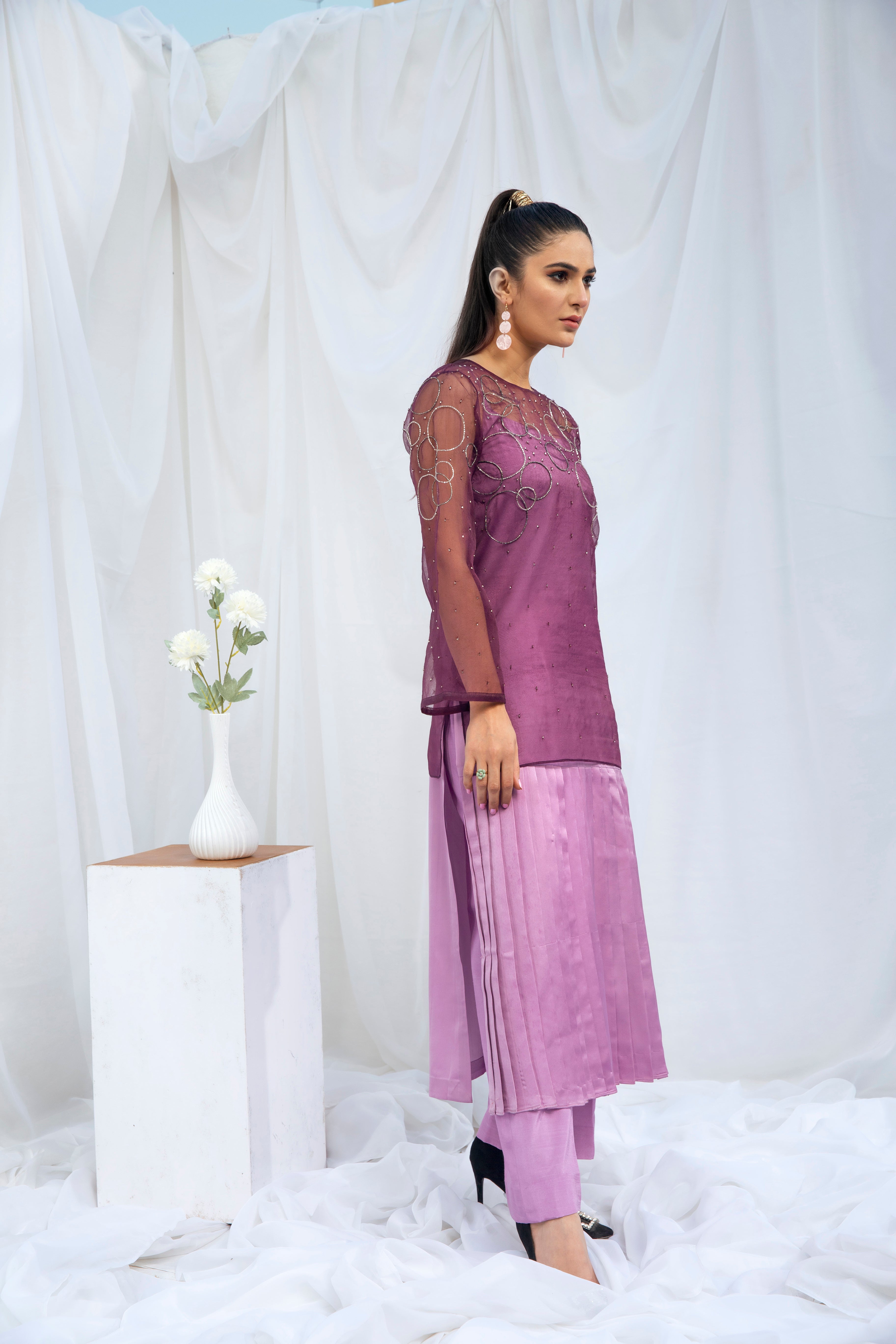 Hana | Viridity Ready to Wear | Peri-Winkle -VRT-010 - Official Hana stockist in UK - Sakeena London