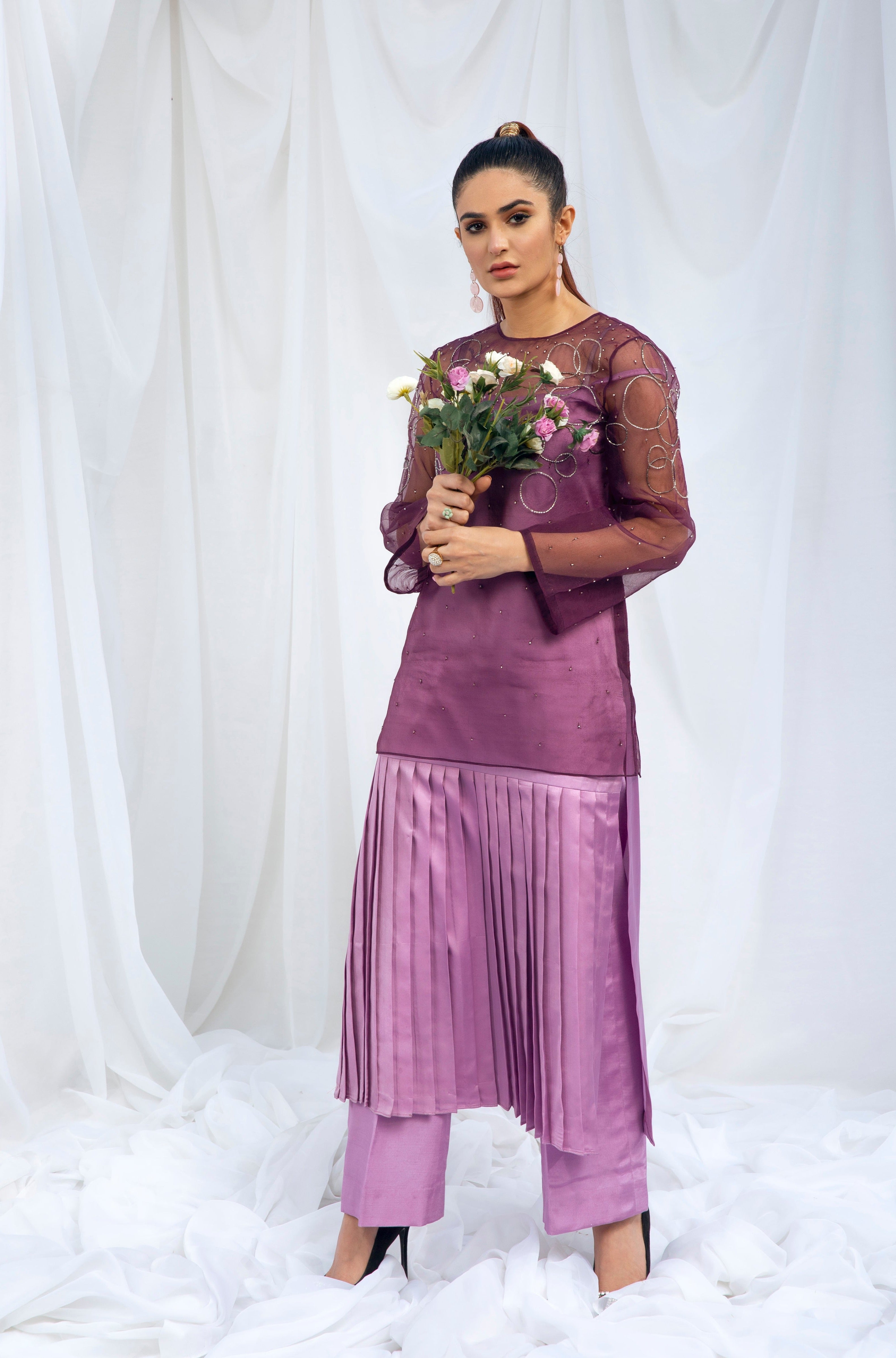 Hana | Viridity Ready to Wear | Peri-Winkle -VRT-010 - Official Hana stockist in UK - Sakeena London