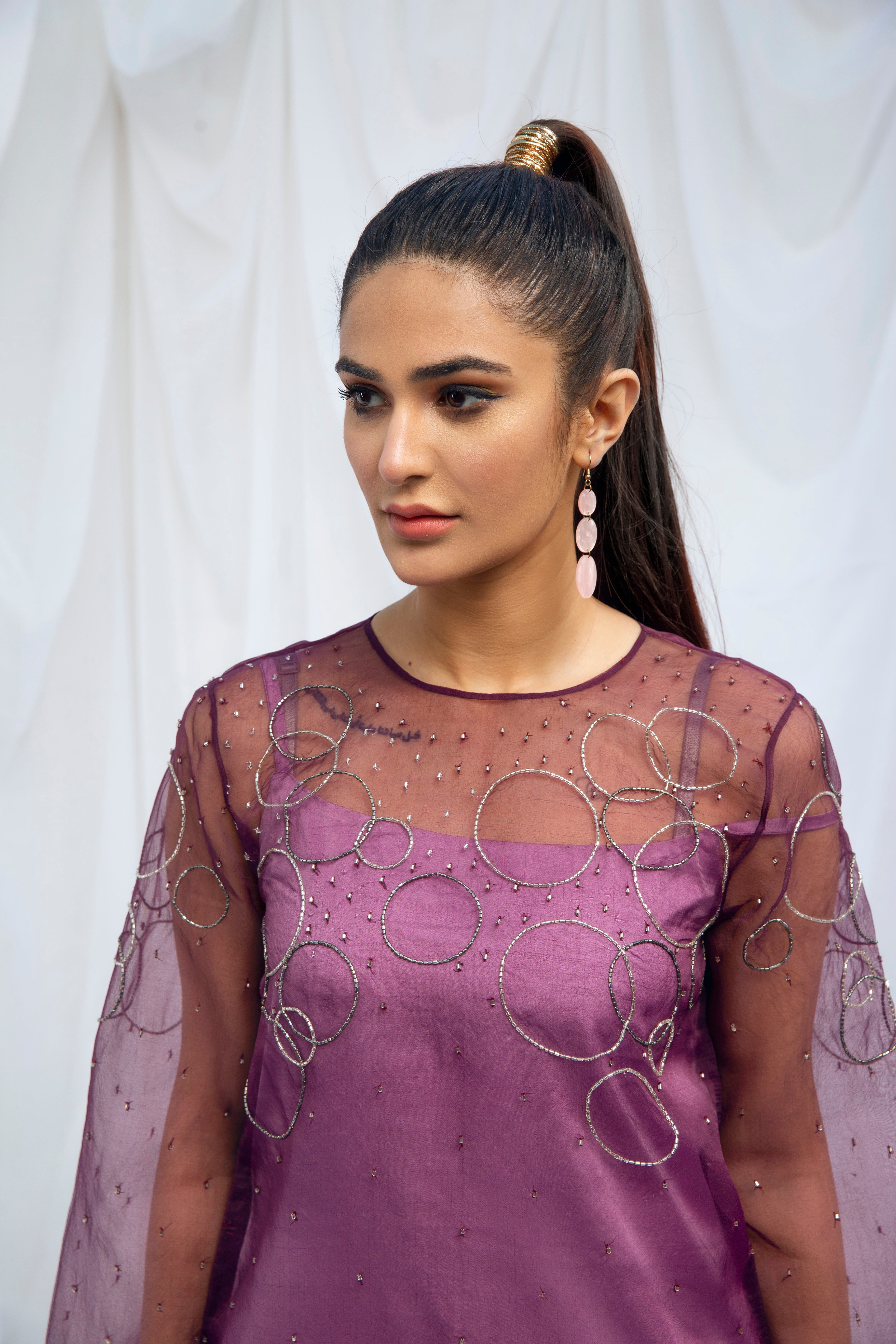 Hana | Viridity Ready to Wear | Peri-Winkle -VRT-010 - Official Hana stockist in UK - Sakeena London