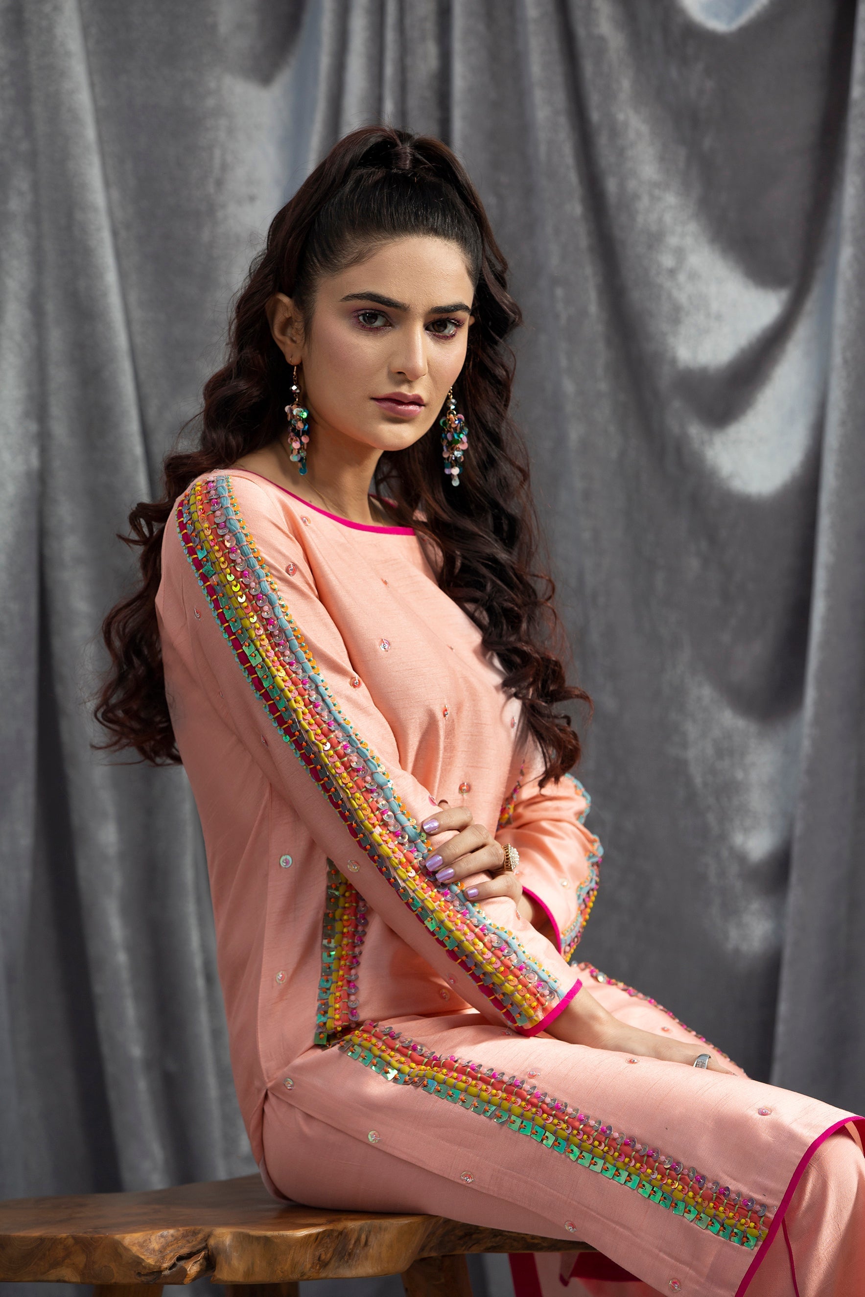 Hana | Viridity Ready to Wear | SALMON-VRT-001 - Official Hana stockist in UK - Sakeena London