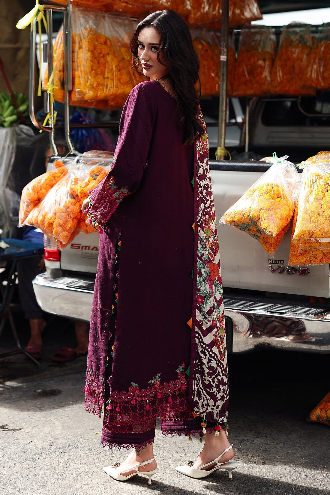 Charizma | Poshima Winters 25 | 3-pc Unstitched Wool Shawl Collection PSW5-02 - Official Charizma stockist in UK - Sakeena London