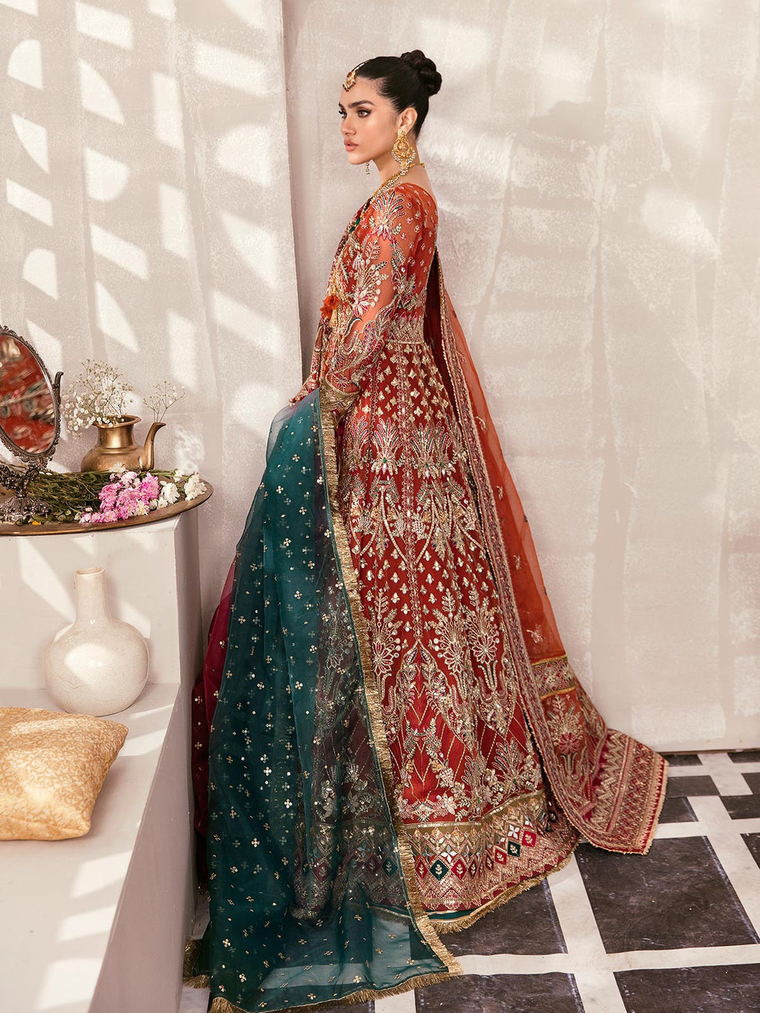 Gulaal | Wedding Formals | ZAIRA GL-WS-22V1-30 (RUST ANGRAKHA) - Official Gulaal stockist in UK - Sakeena London