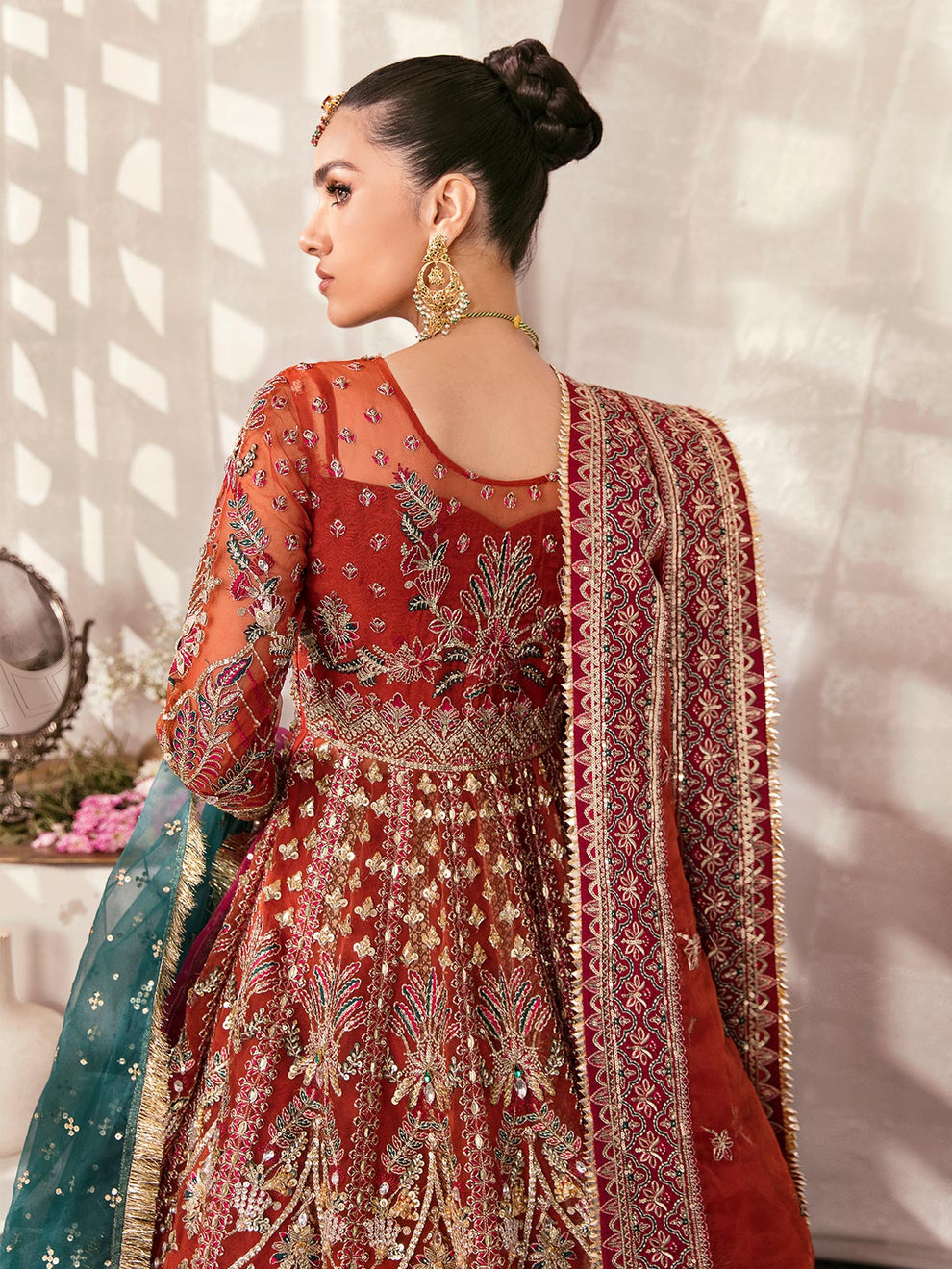 Gulaal | Wedding Formals | ZAIRA GL-WS-22V1-30 (RUST ANGRAKHA) - Official Gulaal stockist in UK - Sakeena London