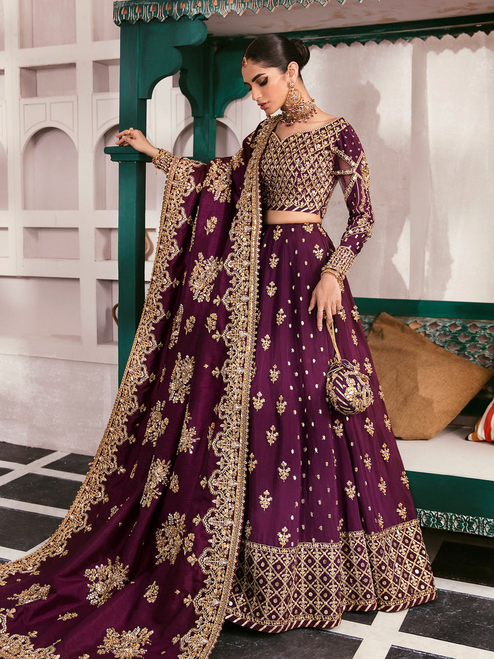 Gulaal | Wedding Formals | SHAZMINAH GL-WS-22V1-31 (LEHNGA AND CHOLI) - Official Gulaal stockist in UK - Sakeena London