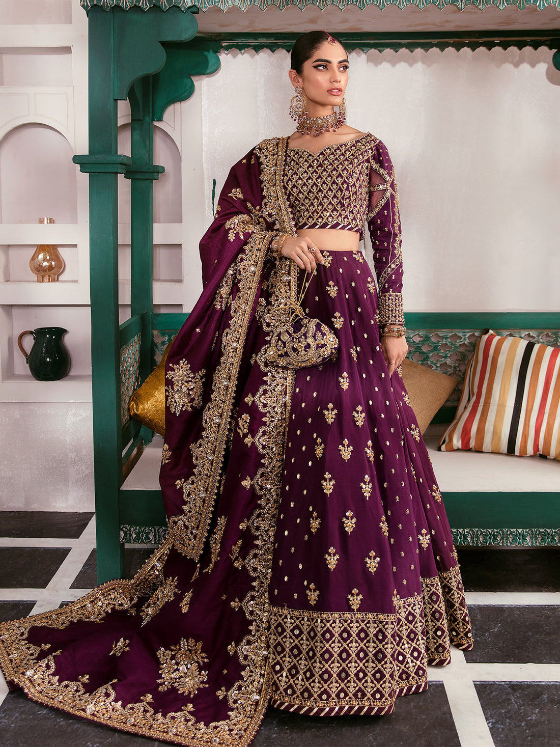Gulaal | Wedding Formals | SHAZMINAH GL-WS-22V1-31 (LEHNGA AND CHOLI) - Official Gulaal stockist in UK - Sakeena London
