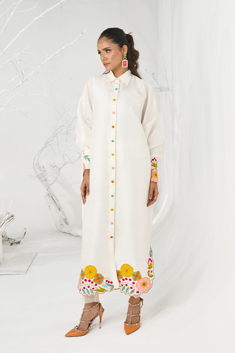 Wardha Saleem | Zimal Silk Edit | Nia (Pure Raw-Silk) - Official Wardha Saleem stockist in UK - Sakeena London