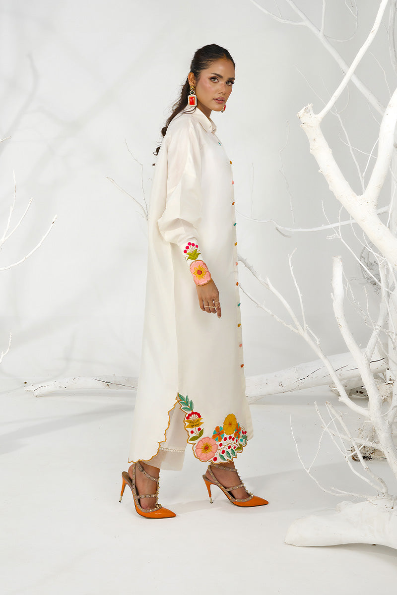 Wardha Saleem | Zimal Silk Edit | Nia (Pure Raw-Silk) - Official Wardha Saleem stockist in UK - Sakeena London