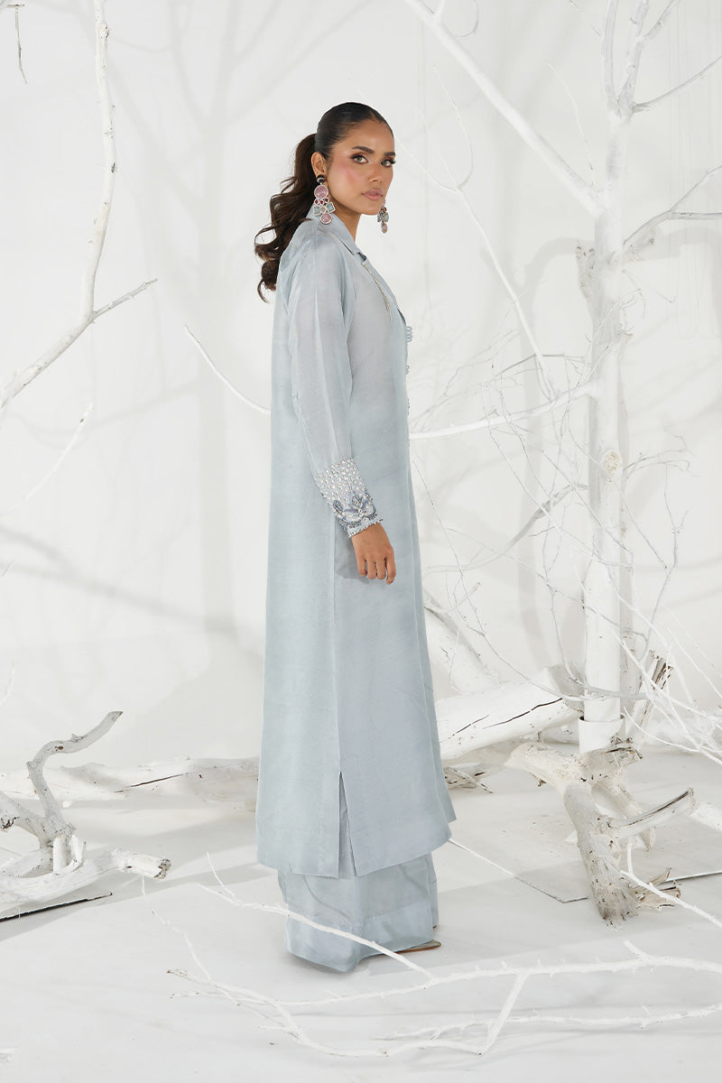 Wardha Saleem | Zimal Silk Edit | Amal (Pure Raw-Silk) - Official Wardha Saleem stockist in UK - Sakeena London