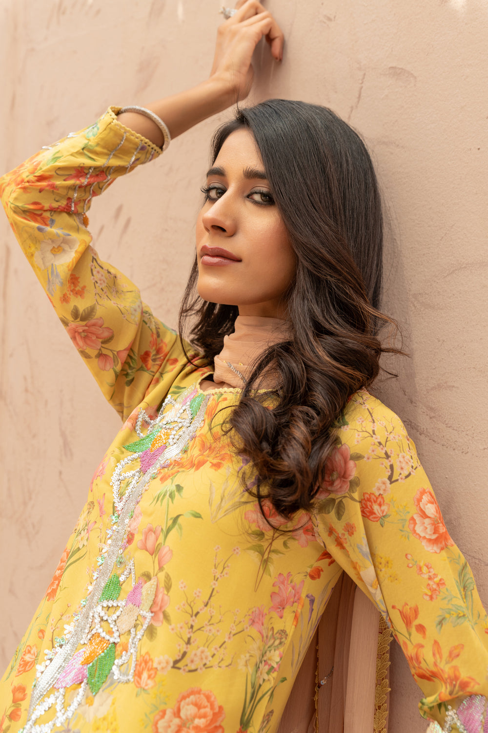 Wahaj M Khan | The Print Story | Yellow TPS set - Official Wahaj M Khan stockist in UK - Sakeena London