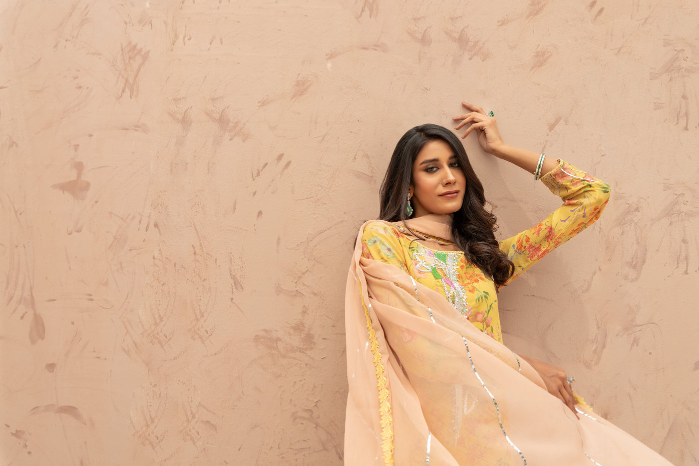 Wahaj M Khan | The Print Story | Yellow TPS set - Official Wahaj M Khan stockist in UK - Sakeena London