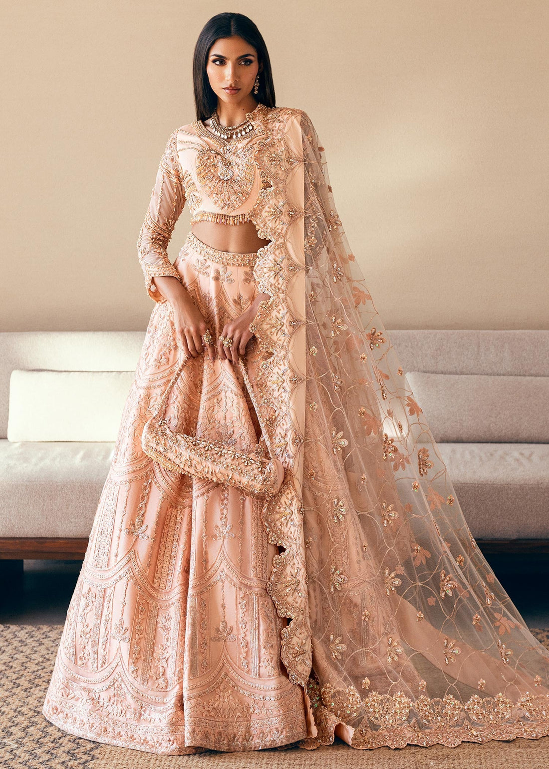Waqas Shah | Amariage Luxury Formals | Coral Bliss - Official Waqas Shah stockist in UK - Sakeena London