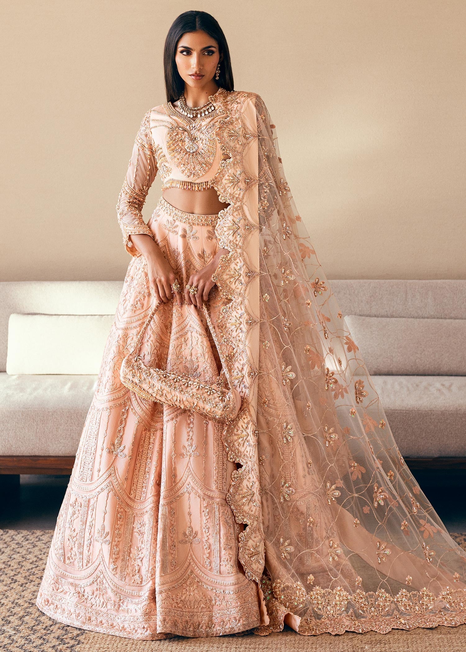 Waqas Shah | Amariage Luxury Formals | Coral Bliss - Official Waqas Shah stockist in UK - Sakeena London