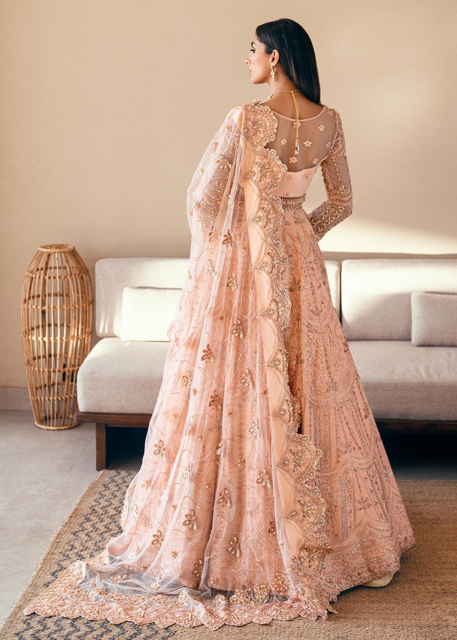 Waqas Shah | Amariage Luxury Formals | Coral Bliss - Official Waqas Shah stockist in UK - Sakeena London