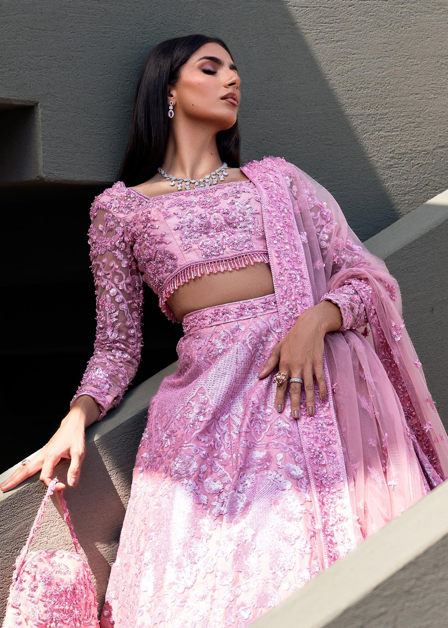 Waqas Shah | Amariage Luxury Formals | Crystal Blush - Official Waqas Shah stockist in UK - Sakeena London