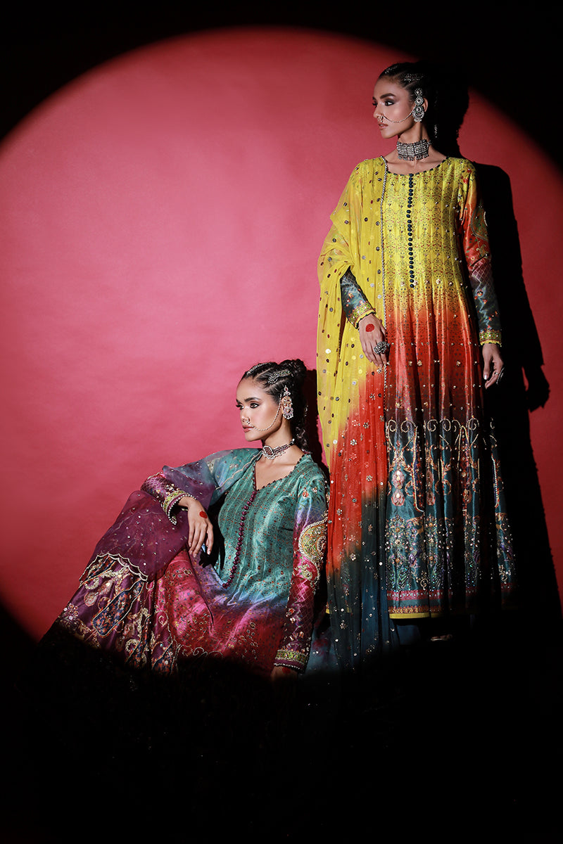 Wardha Saleem | Meeram Festive Formals | Satrangi - Official Wardha Saleem stockist in UK - Sakeena London