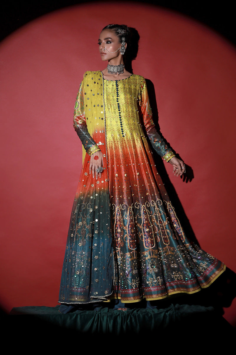 Wardha Saleem | Meeram Festive Formals | Satrangi - Official Wardha Saleem stockist in UK - Sakeena London