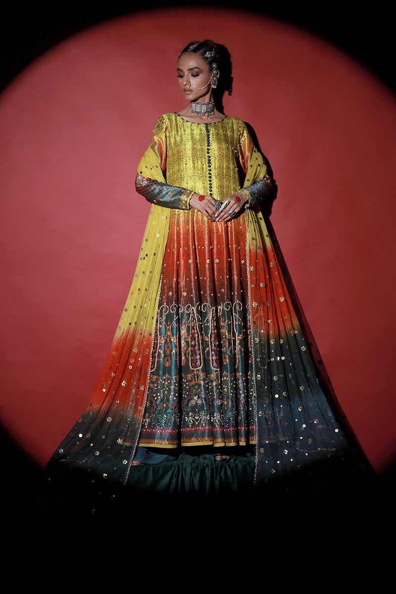 Wardha Saleem | Meeram Festive Formals | Satrangi - Official Wardha Saleem stockist in UK - Sakeena London