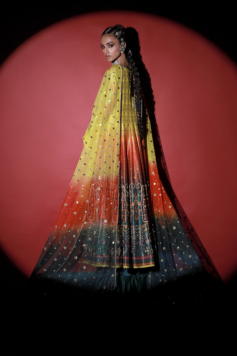 Wardha Saleem | Meeram Festive Formals | Satrangi - Official Wardha Saleem stockist in UK - Sakeena London