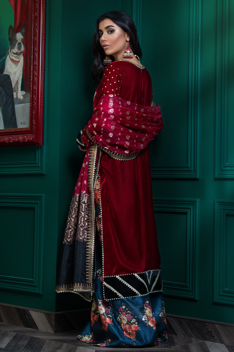 Wardha Saleem | Velvets Winter Fall 24 | Lal Bagh 2 - Official Wardha Saleem stockist in UK - Sakeena London