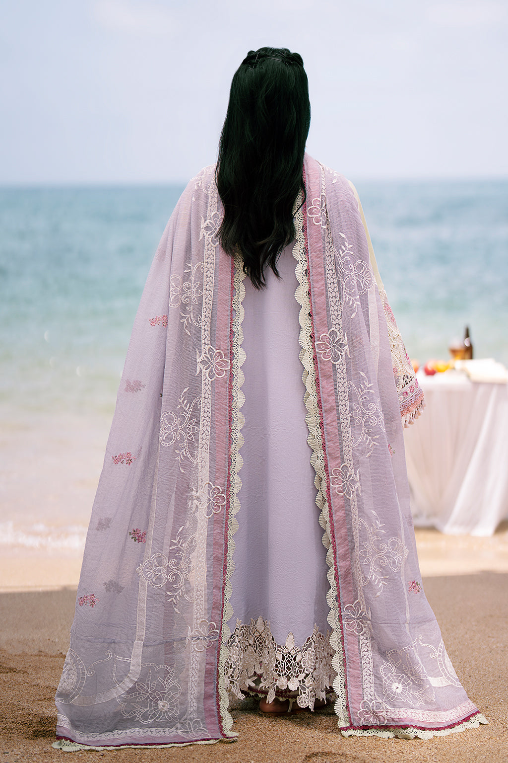 AJR Couture | Dastan Luxury Lawn 25 | Wave - Official AJR Couture stockist in UK - Sakeena London