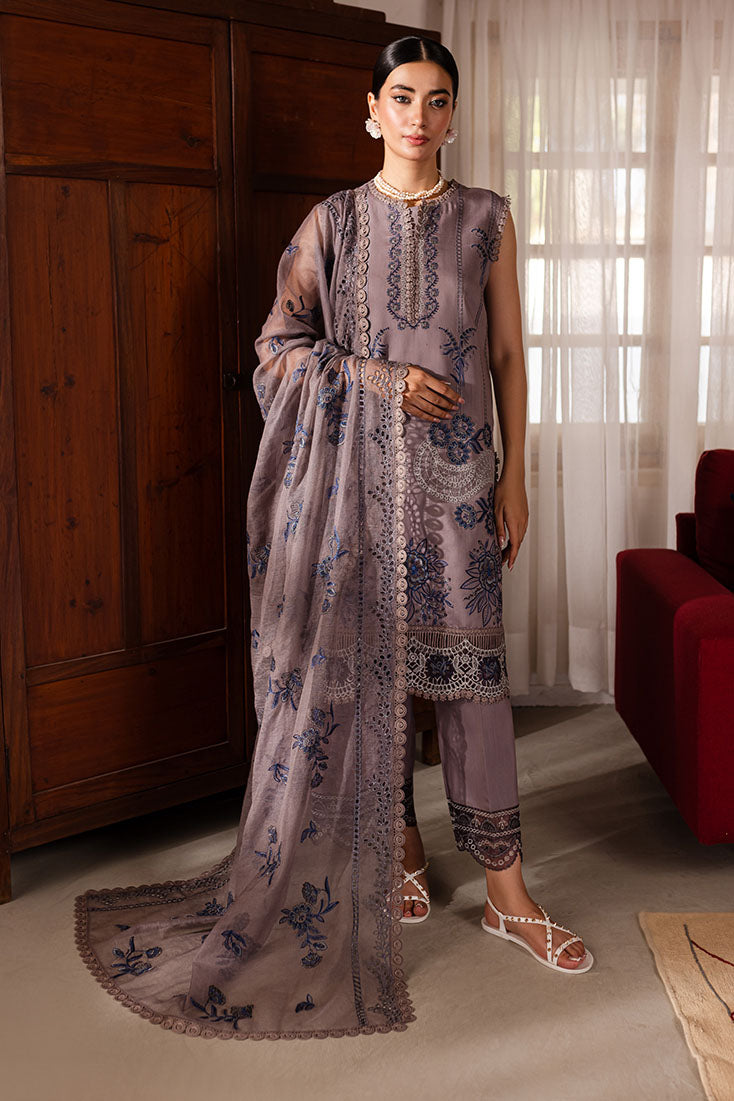 Marjjan | Aangan Embroidered Viscose | PEV-22 B (GREY) - Official Marjjan stockist in UK - Sakeena London