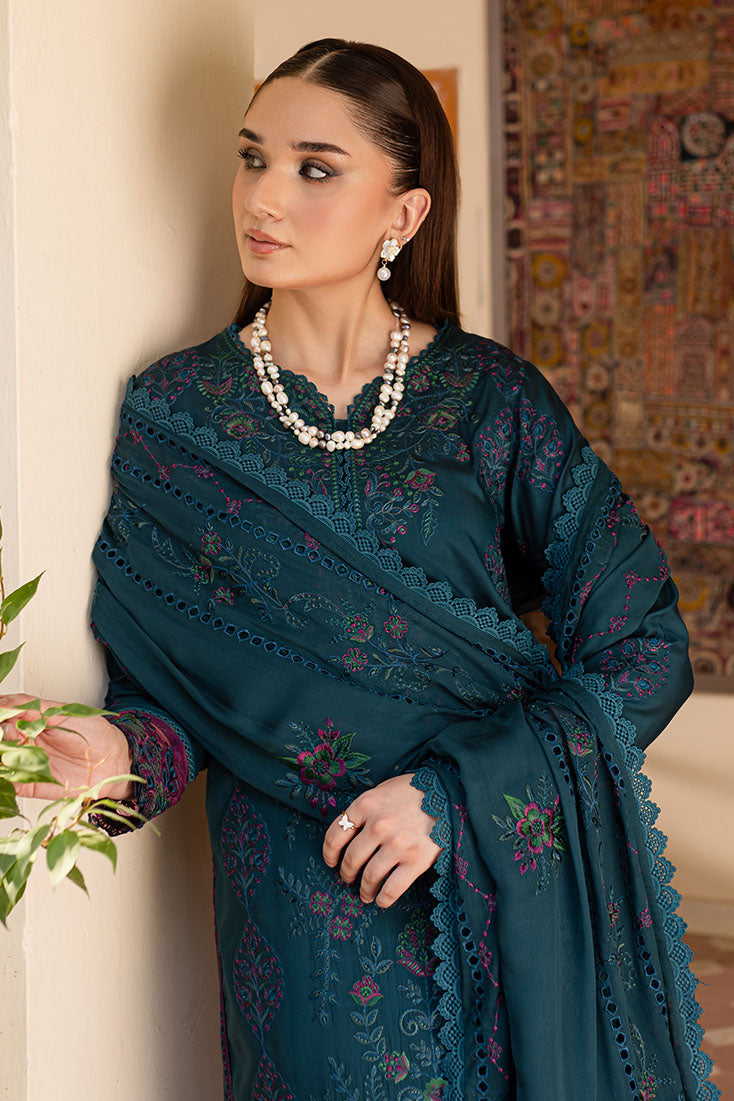 Marjjan | Aangan Embroidered Viscose | PEV-20 B (ZINC) - Official Marjjan stockist in UK - Sakeena London