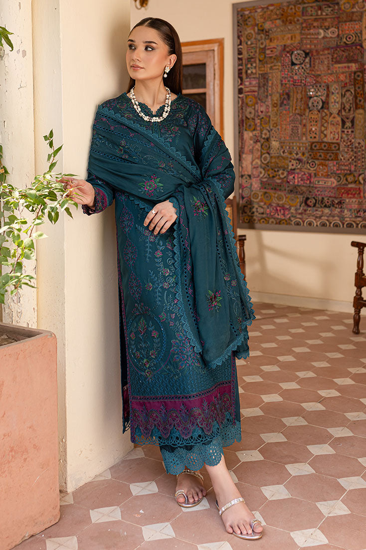 Marjjan | Aangan Embroidered Viscose | PEV-20 B (ZINC) - Official Marjjan stockist in UK - Sakeena London
