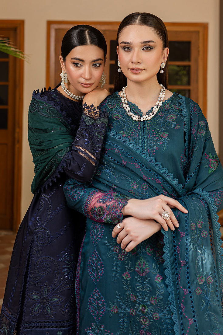 Marjjan | Aangan Embroidered Viscose | PEV-20 B (ZINC) - Official Marjjan stockist in UK - Sakeena London