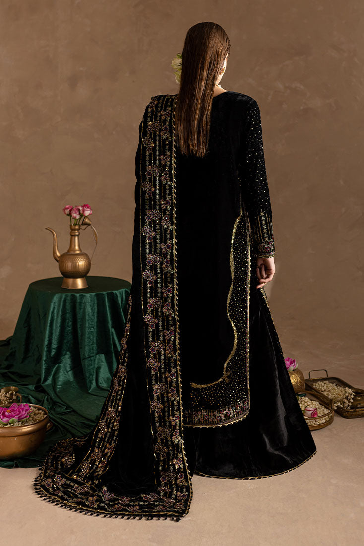 Marjjan | De Rose Velvet | MRV-09 (BLACK) - Official Marjjan stockist in UK - Sakeena London