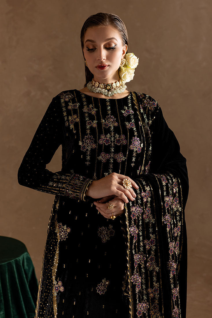 Marjjan | De Rose Velvet | MRV-09 (BLACK) - Official Marjjan stockist in UK - Sakeena London