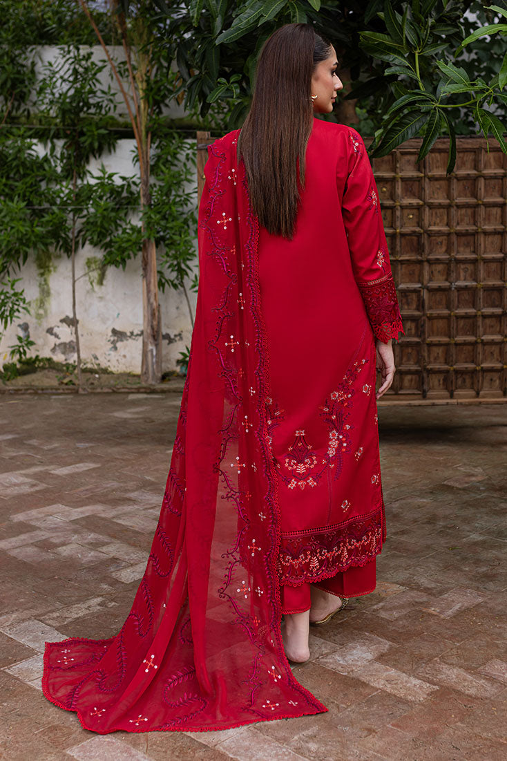 Marjjan | Aangan Embroidered Viscose | PEV-24 B (RED) - Official Marjjan stockist in UK - Sakeena London