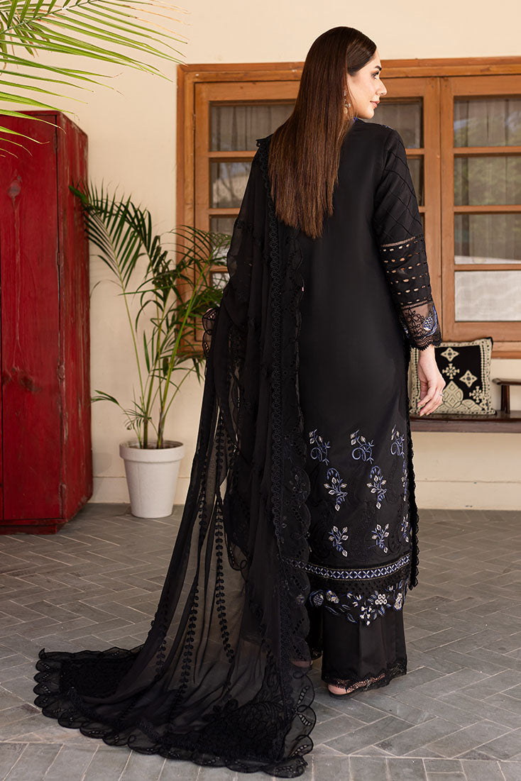 Marjjan | Aangan Embroidered Viscose | PEV-21 B (BLACK) - Official Marjjan stockist in UK - Sakeena London