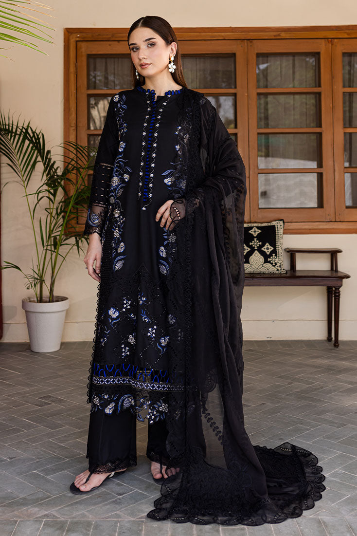 Marjjan | Aangan Embroidered Viscose | PEV-21 B (BLACK) - Official Marjjan stockist in UK - Sakeena London