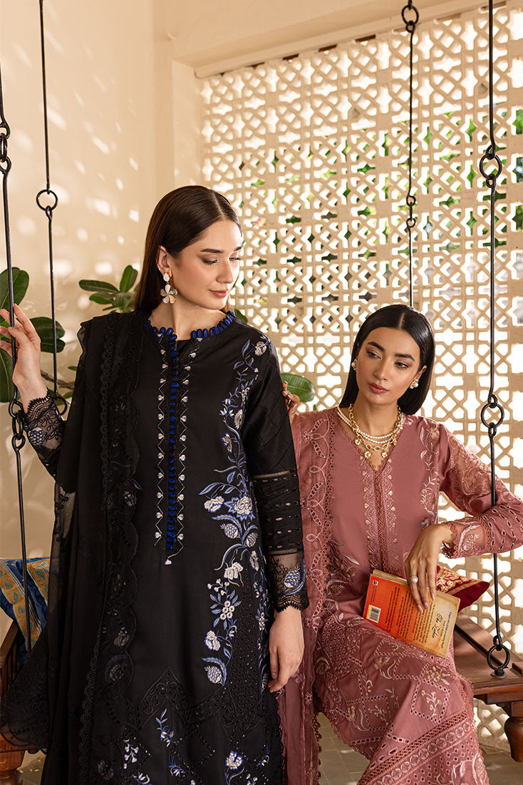 Marjjan | Aangan Embroidered Viscose | PEV-21 B (BLACK) - Official Marjjan stockist in UK - Sakeena London