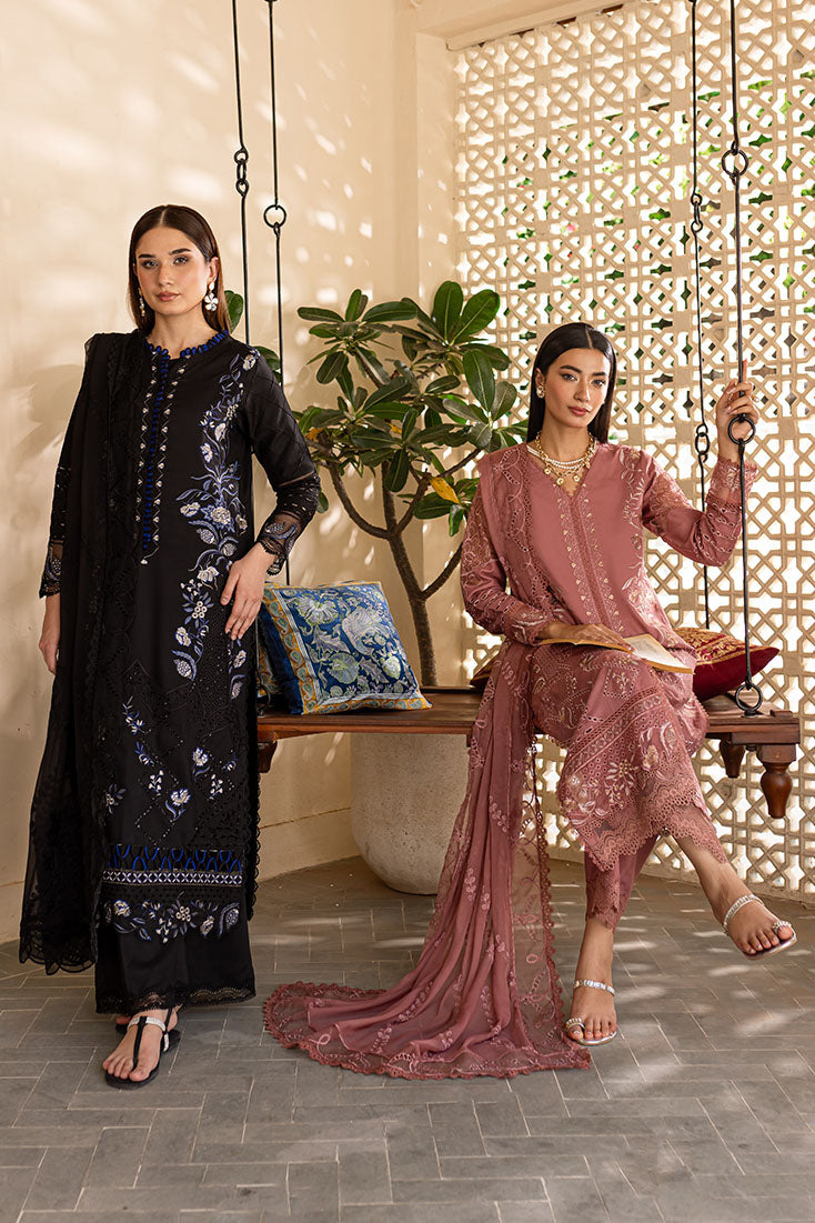 Marjjan | Aangan Embroidered Viscose | PEV-21 B (BLACK) - Official Marjjan stockist in UK - Sakeena London