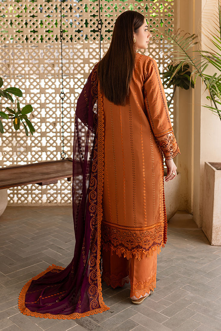 Marjjan | Aangan Embroidered Viscose | PEV-23 B (RUST) - Official Marjjan stockist in UK - Sakeena London