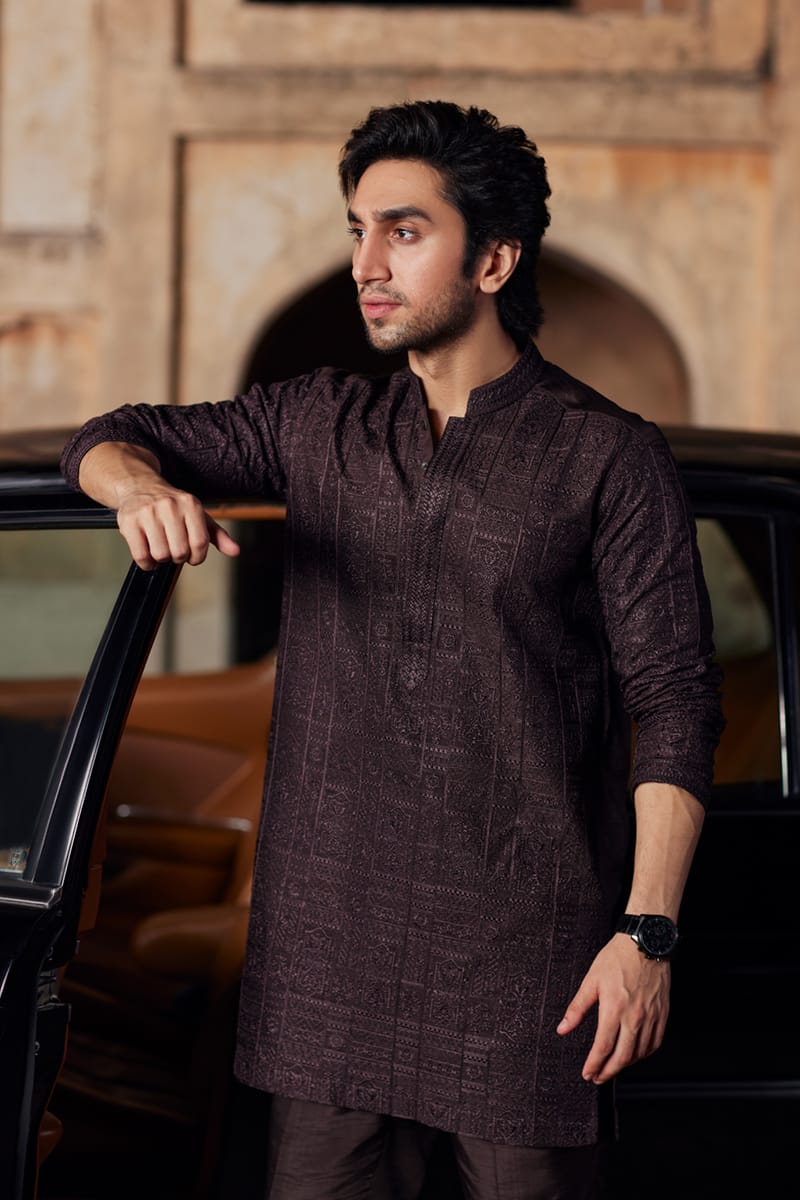 Pakistani Menswear | Qalamkar | BQ-06 - Official Qalamkar stockist in UK - Sakeena London