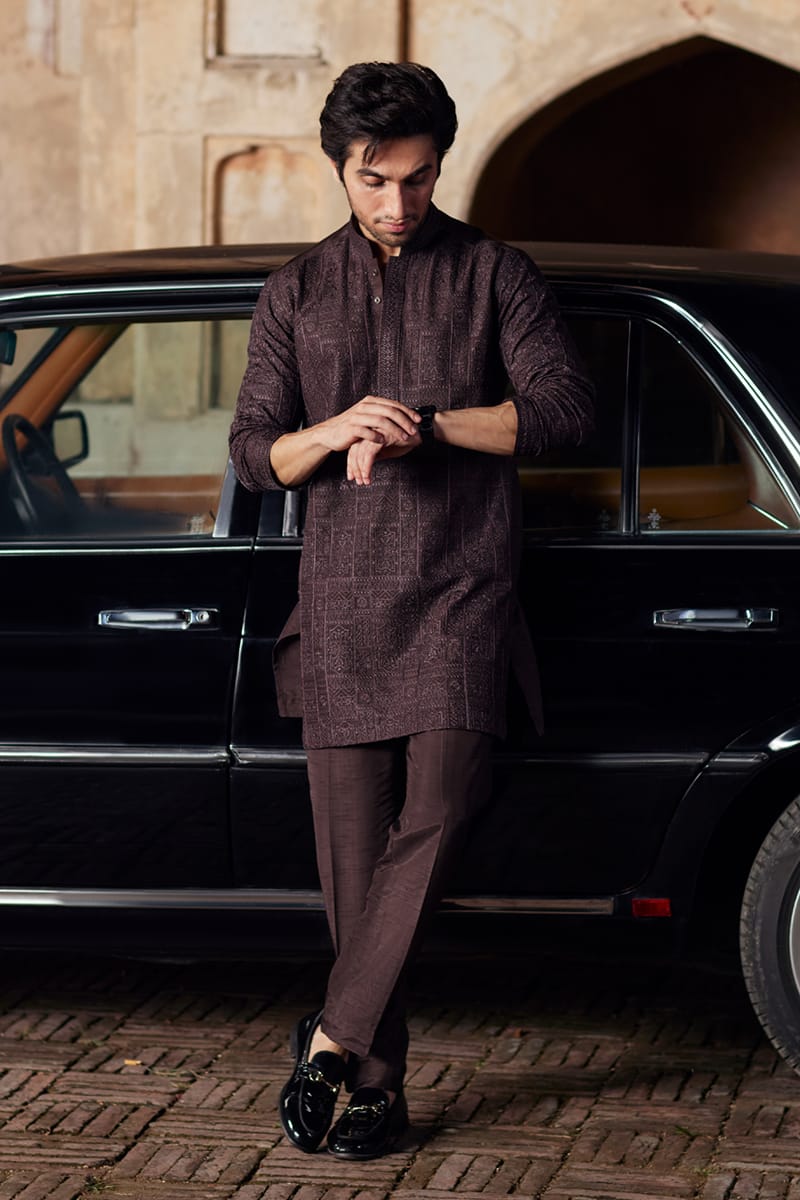 Pakistani Menswear | Qalamkar | BQ-06 - Official Qalamkar stockist in UK - Sakeena London