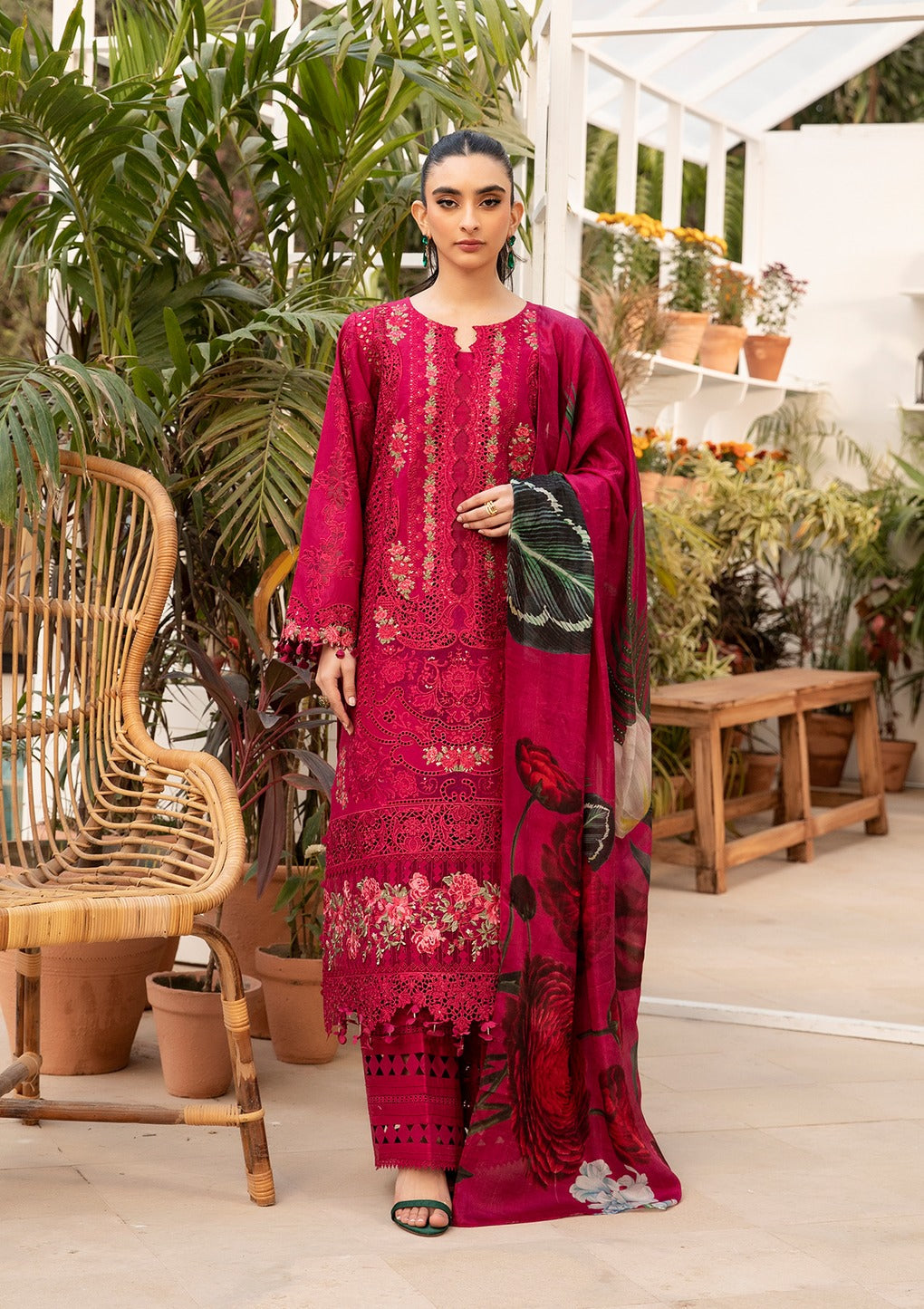Elaf Premium | Luxury Lawn 25 | ELM-10 GULNAR - Official Elaf Premium stockist in UK - Sakeena London