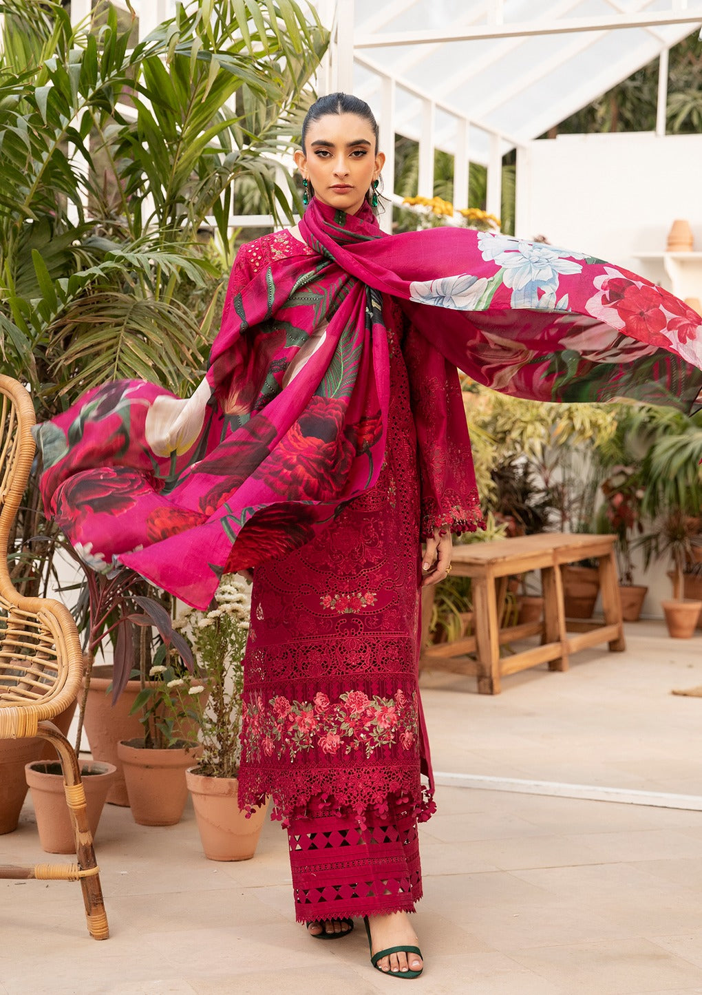 Elaf Premium | Luxury Lawn 25 | ELM-10 GULNAR - Official Elaf Premium stockist in UK - Sakeena London