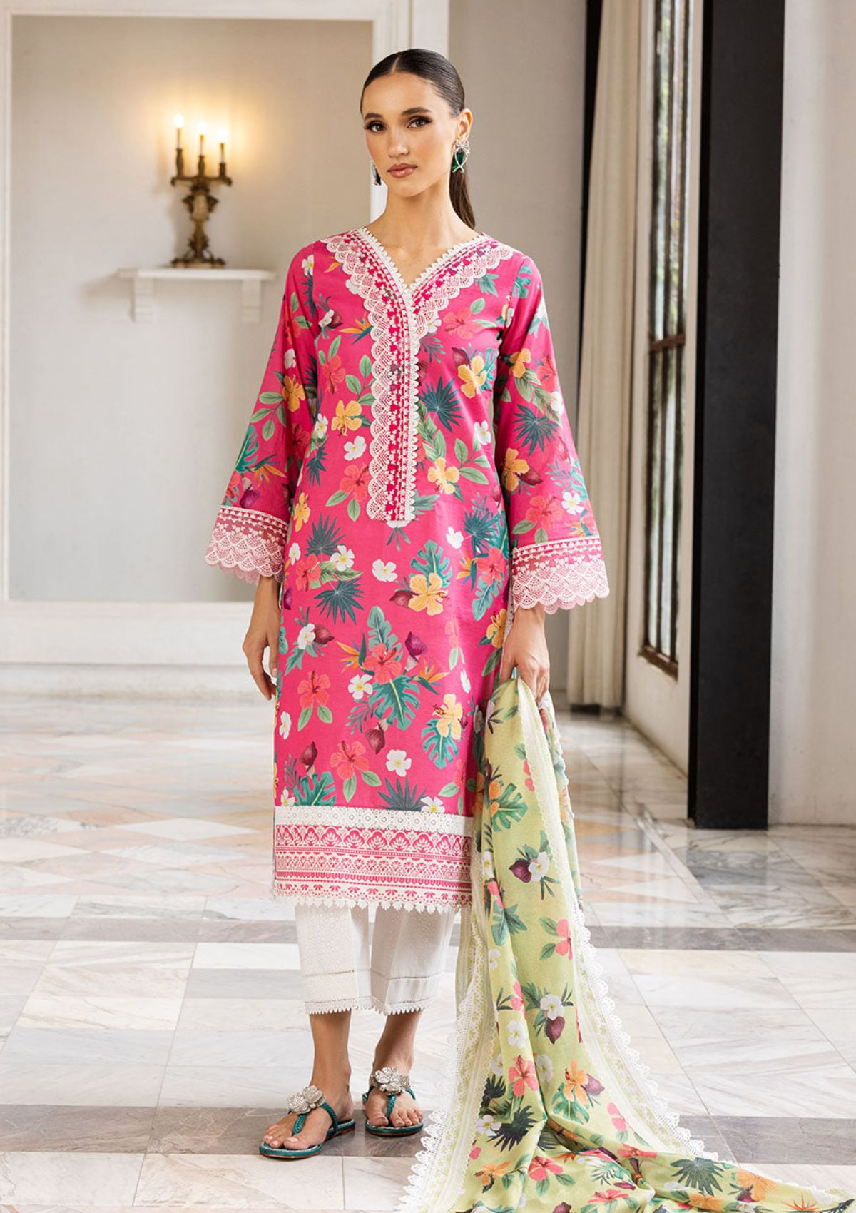 Lawn Collection - Zainab Chottani - Tahra - ZCT#2B - WILD BLOSSOM