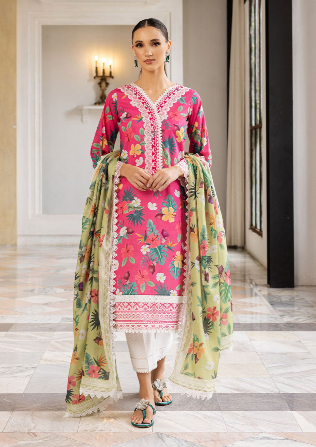 Lawn Collection - Zainab Chottani - Tahra - ZCT#2B - WILD BLOSSOM