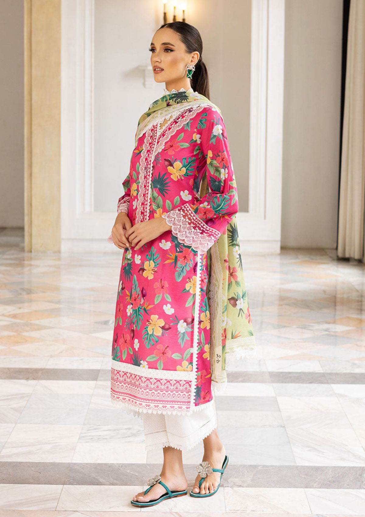 Lawn Collection - Zainab Chottani - Tahra - ZCT#2B - WILD BLOSSOM