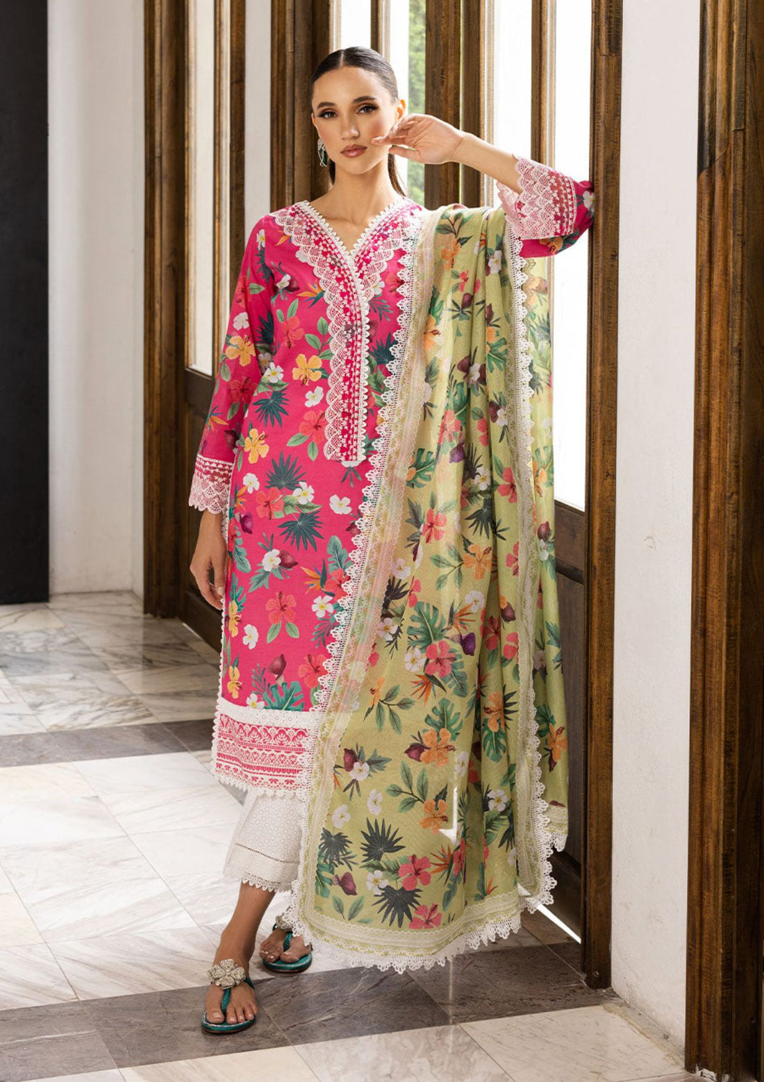 Lawn Collection - Zainab Chottani - Tahra - ZCT#2B - WILD BLOSSOM