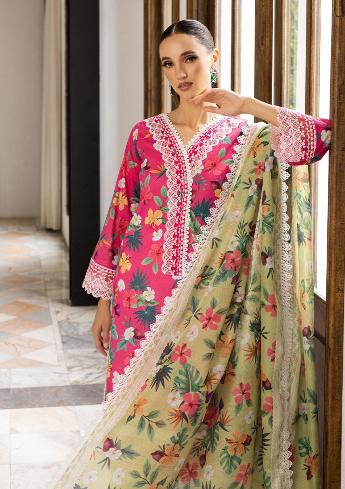 Lawn Collection - Zainab Chottani - Tahra - ZCT#2B - WILD BLOSSOM