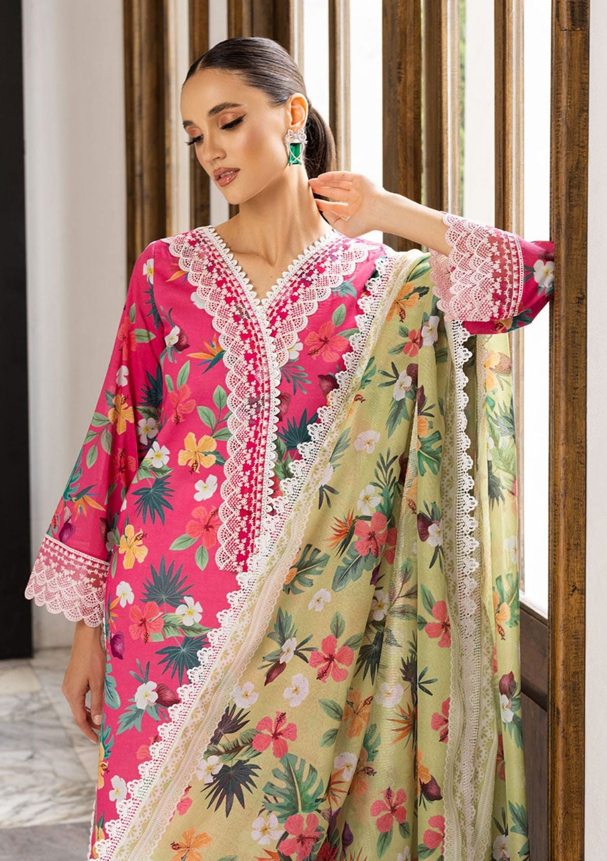 Lawn Collection - Zainab Chottani - Tahra - ZCT#2B - WILD BLOSSOM