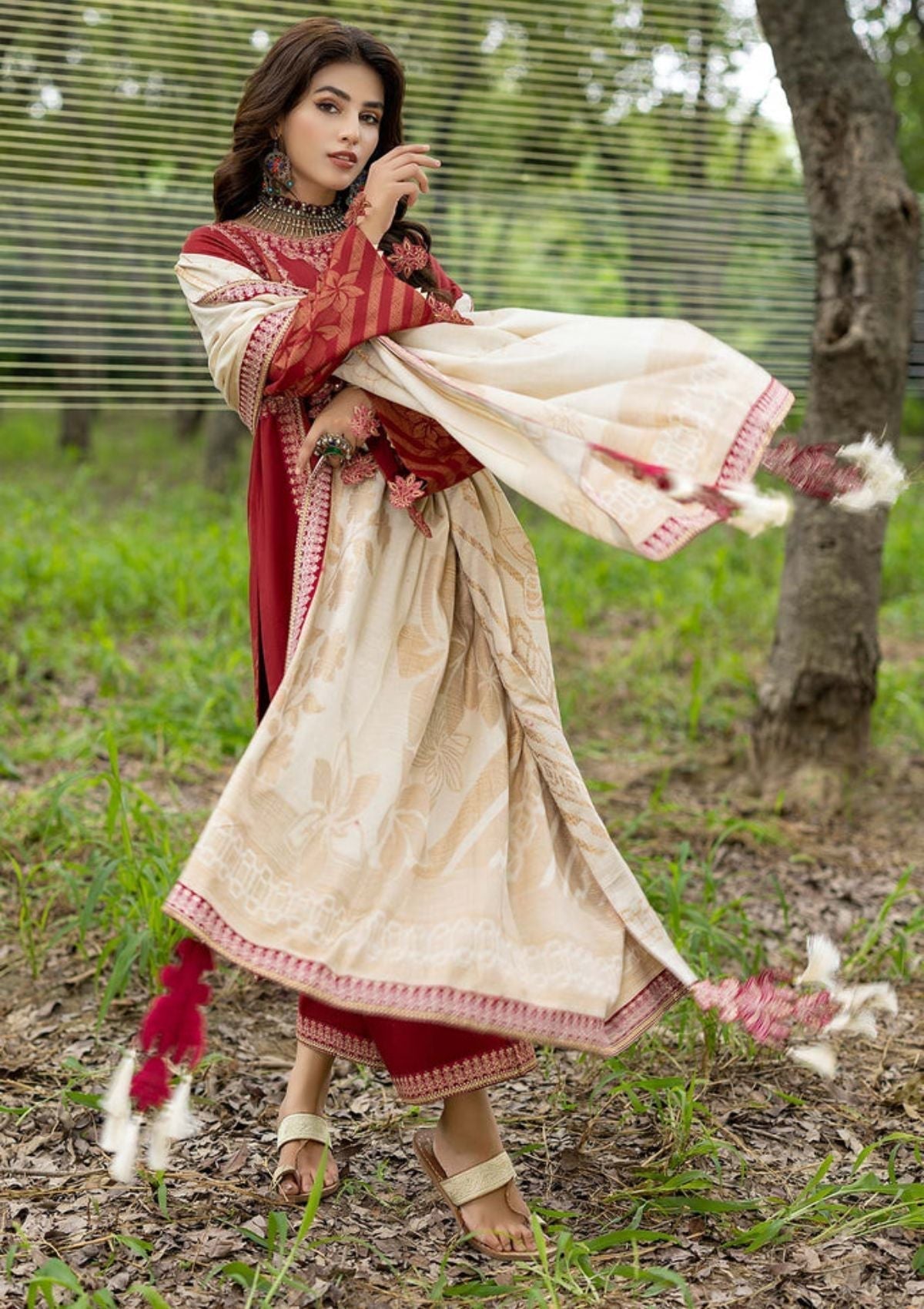 Winter Collection - Charizma - Dhage - Woven Shawl - CEW#01